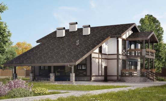 250-002-П Проект двухэтажного дома мансардный этаж и гаражом, красивый дом из кирпича Дудинка | Проекты домов от House Expert