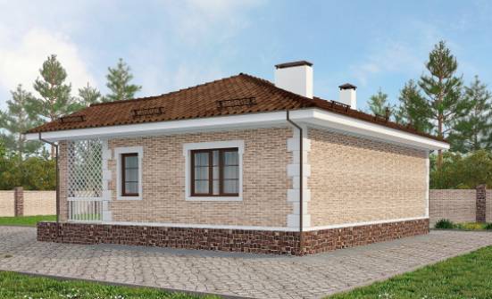 065-002-П Проект бани из кирпича Иланский | Проекты одноэтажных домов от House Expert