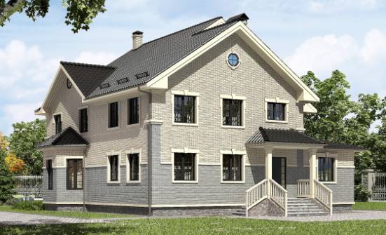 300-004-П Проект двухэтажного дома, большой коттедж из твинблока Шарыпово | Проекты домов от House Expert