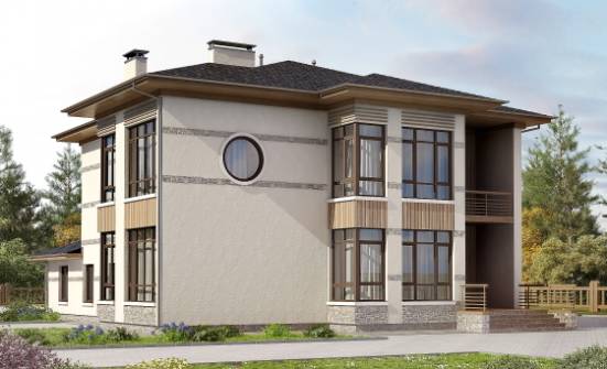 345-001-П Проект двухэтажного дома, большой дом из твинблока Иланский | Проекты домов от House Expert