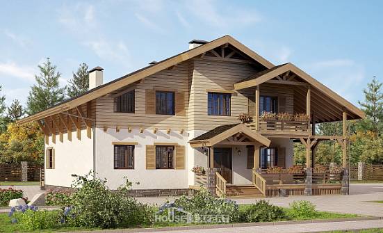 260-001-Л Проект двухэтажного дома мансардный этаж, классический домик из кирпича Енисейск | Проекты домов от House Expert