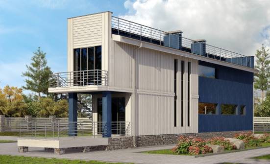 100-003-П Проект двухэтажного дома, доступный дом из газобетона Норильск | Проекты домов от House Expert