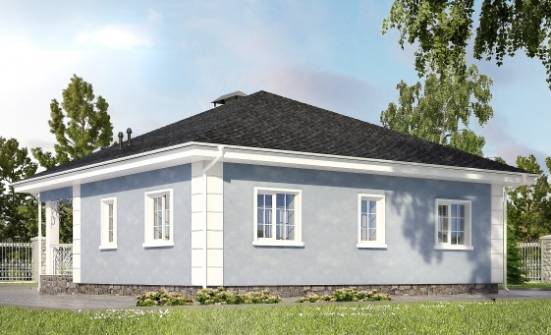 100-001-П Проект одноэтажного дома, экономичный дом из арболита Железногорск | Проекты одноэтажных домов от House Expert