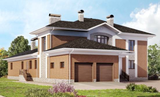 520-002-Л Проект трехэтажного дома, гараж, уютный домик из твинблока Железногорск | Проекты домов от House Expert