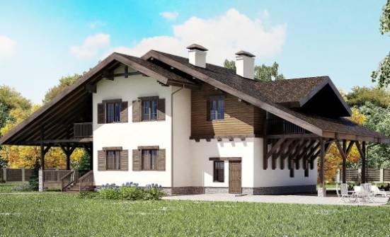 270-001-Л Проект двухэтажного дома мансардой, гараж, простой домик из кирпича Канск | Проекты домов от House Expert