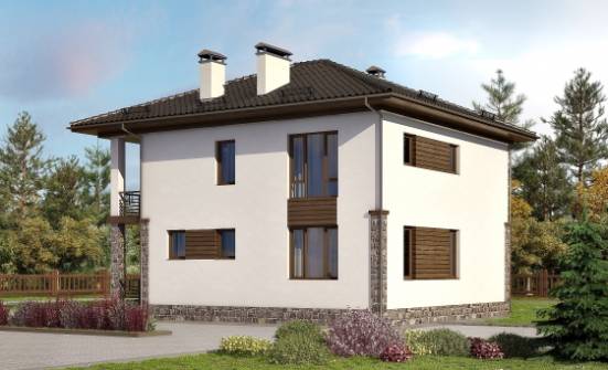 170-005-П Проект двухэтажного дома, экономичный дом из твинблока Ачинск | Проекты домов от House Expert