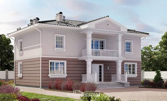 210-005-П Проект двухэтажного дома, простой коттедж из поризованных блоков Назарово | Проекты домов от House Expert