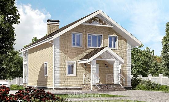 150-007-Л Проект двухэтажного дома с мансардой, бюджетный дом из поризованных блоков Канск | Проекты домов от House Expert