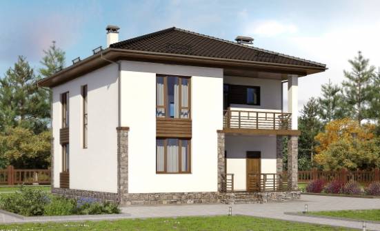 170-005-П Проект двухэтажного дома, экономичный дом из твинблока Ачинск | Проекты домов от House Expert
