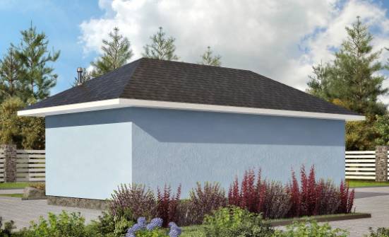 040-001-Л Проект гаража из пеноблока Канск | Проекты одноэтажных домов от House Expert