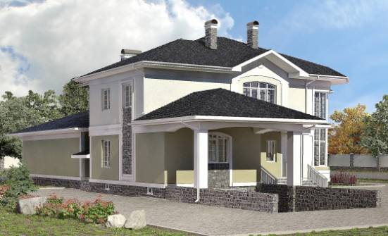 620-001-Л Проект трехэтажного дома, гараж, современный домик из пеноблока Енисейск | Проекты домов от House Expert