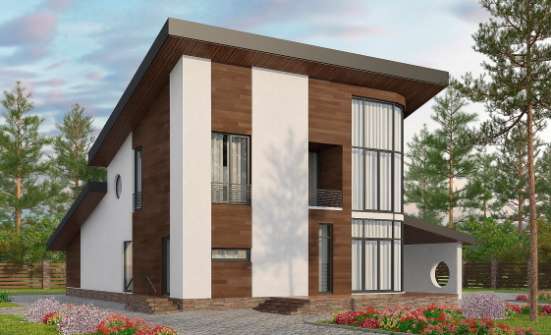 230-001-П Проект двухэтажного дома с мансардой, красивый загородный дом из кирпича Норильск | Проекты домов от House Expert