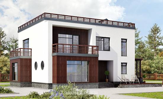 215-002-П Проект двухэтажного дома, просторный загородный дом из поризованных блоков Енисейск | Проекты домов от House Expert