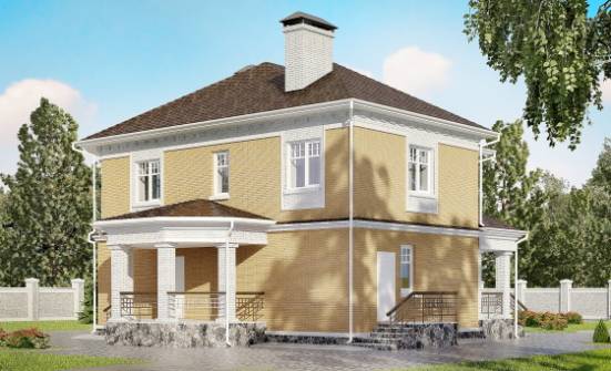160-001-Л Проект двухэтажного дома, доступный дом из блока Красноярск | Проекты домов от House Expert
