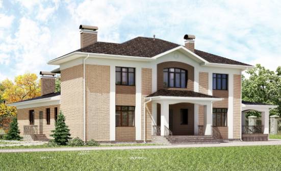 520-001-П Проект трехэтажного дома, красивый домик из блока Железногорск | Проекты домов от House Expert