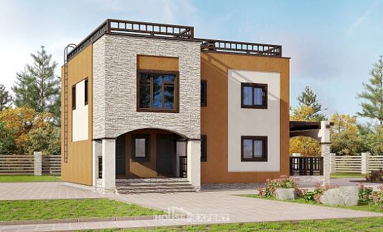 150-010-Л Проект двухэтажного дома, экономичный дом из кирпича Зеленогорск | Проекты домов от House Expert