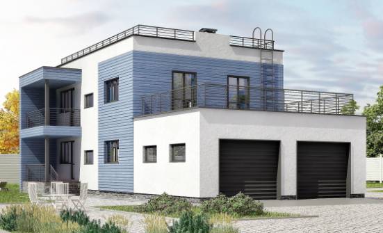 180-012-Л Проект двухэтажного дома и гаражом, простой дом из кирпича Сосновоборск | Проекты домов от House Expert
