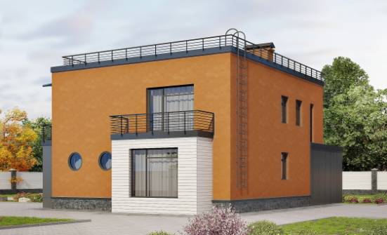 260-002-Л Проект двухэтажного дома и гаражом, большой домик из керамзитобетонных блоков Дудинка | Проекты домов от House Expert