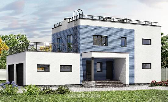180-012-Л Проект двухэтажного дома и гаражом, простой дом из кирпича Сосновоборск | Проекты домов от House Expert