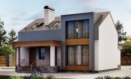 120-004-П Проект двухэтажного дома мансардный этаж, доступный загородный дом из поризованных блоков Дудинка | Проекты домов от House Expert