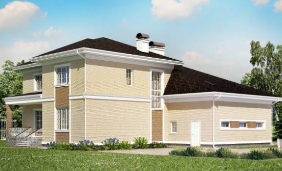 335-001-Л Проект двухэтажного дома, гараж, большой загородный дом из кирпича Ачинск | Проекты домов от House Expert