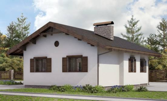 090-002-П Проект одноэтажного дома, экономичный коттедж из кирпича Дудинка | Проекты домов от House Expert