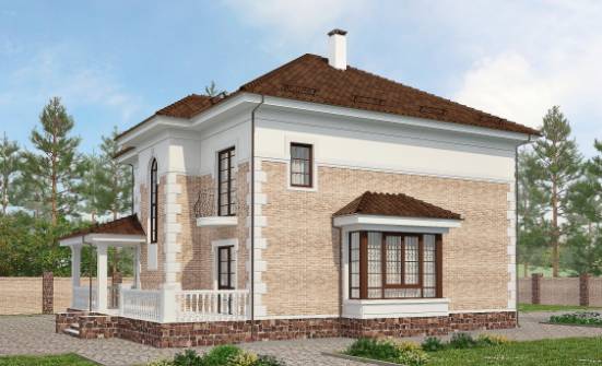 220-008-П Проект двухэтажного дома, просторный загородный дом из кирпича Ачинск | Проекты домов от House Expert