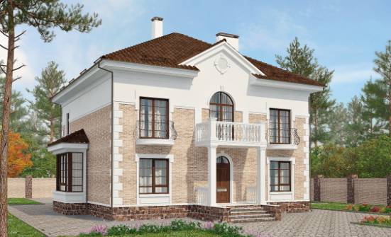 220-008-П Проект двухэтажного дома, просторный загородный дом из кирпича Ачинск | Проекты домов от House Expert