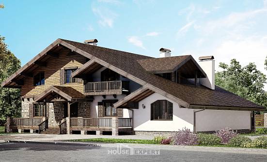 320-002-П Проект двухэтажного дома мансардный этаж, огромный дом из кирпича Норильск | Проекты домов от House Expert