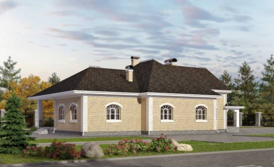 290-001-П Проект двухэтажного дома с мансардой и гаражом, большой домик из кирпича Сосновоборск | Проекты домов от House Expert