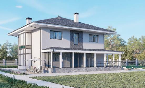 250-004-Л Проект двухэтажного дома, огромный коттедж из керамзитобетонных блоков Зеленогорск | Проекты домов от House Expert