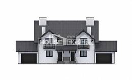 290-003-П Проект двухэтажного дома мансардой, красивый коттедж из газосиликатных блоков Дудинка, House Expert