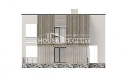 150-017-П Проект двухэтажного дома, бюджетный домик из блока Заозерный, House Expert