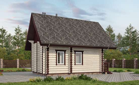 035-001-Л Проект бани из бревен Минусинск | Проекты одноэтажных домов от House Expert