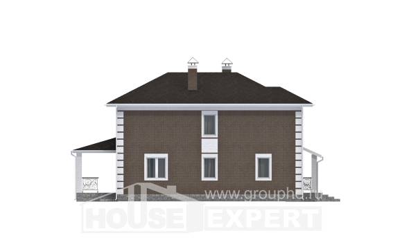185-002-П Проект двухэтажного дома, красивый домик из арболита Сосновоборск, House Expert