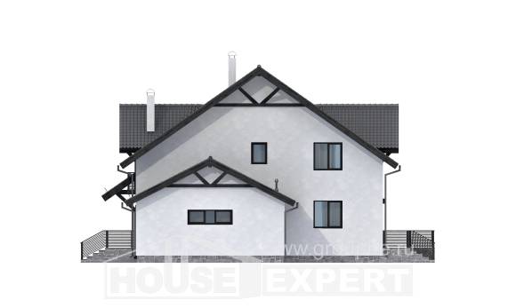 290-003-П Проект двухэтажного дома с мансардой, красивый домик из поризованных блоков Ачинск, House Expert