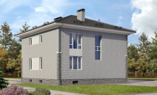 275-004-П Проект трехэтажного дома и гаражом, уютный дом из кирпича Железногорск | Проекты домов от House Expert