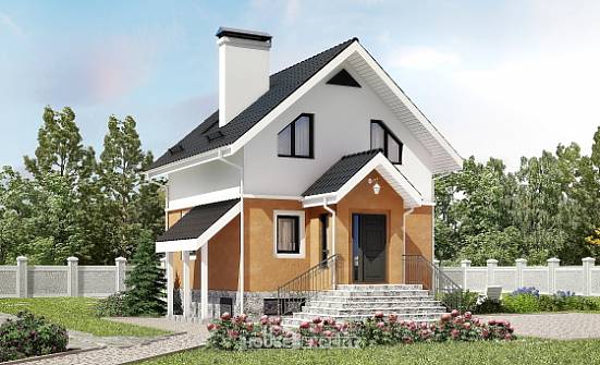 100-005-Л Проект трехэтажного дома мансардой, современный домик из газобетона Норильск | Проекты домов от House Expert