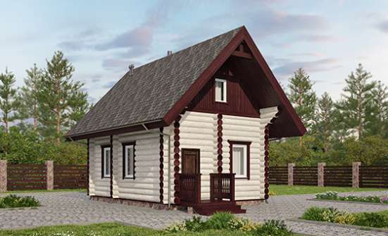 035-001-Л Проект бани из бревен Минусинск | Проекты одноэтажных домов от House Expert