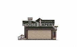 180-010-П Проект двухэтажного дома мансардой, гараж, просторный загородный дом из керамзитобетонных блоков Сосновоборск, House Expert