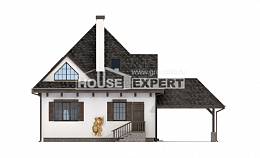 110-002-Л Проект двухэтажного дома с мансардным этажом, гараж, классический коттедж из поризованных блоков Назарово, House Expert