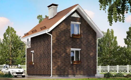 045-001-Л Проект двухэтажного дома мансардный этаж, дешевый домик из поризованных блоков Енисейск | Проекты домов от House Expert