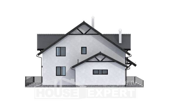 290-003-П Проект двухэтажного дома мансардный этаж, просторный загородный дом из теплоблока Енисейск, House Expert