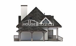 110-002-Л Проект двухэтажного дома с мансардой, гараж, уютный загородный дом из теплоблока Назарово, House Expert