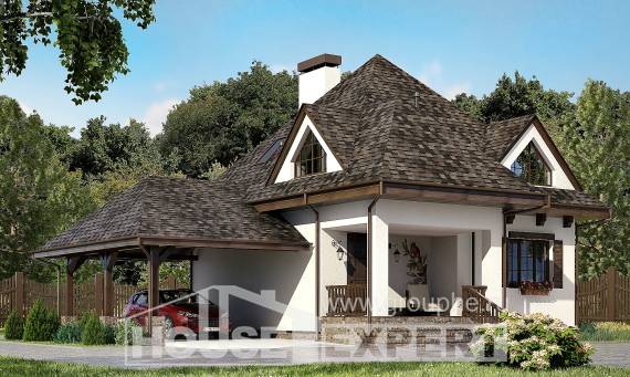 110-002-Л Проект двухэтажного дома с мансардой, гараж, доступный дом из поризованных блоков Минусинск, House Expert
