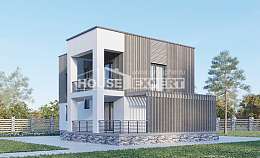 150-017-П Проект двухэтажного дома, небольшой дом из теплоблока Норильск, House Expert