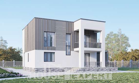 150-017-П Проект двухэтажного дома, уютный дом из газосиликатных блоков Зеленогорск, House Expert