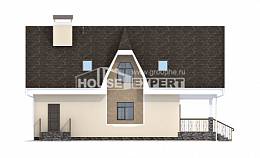 125-001-Л Проект двухэтажного дома мансардой, недорогой дом из блока Назарово, House Expert