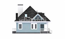 110-001-Л Проект двухэтажного дома мансардный этаж, бюджетный домик из газобетона Иланский, House Expert