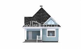 110-001-Л Проект двухэтажного дома мансардой, уютный дом из поризованных блоков Канск, House Expert